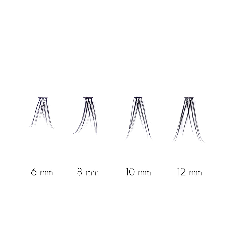 Sweed close-up of tapered lash ends highlighting realistic fine tips and natural blend