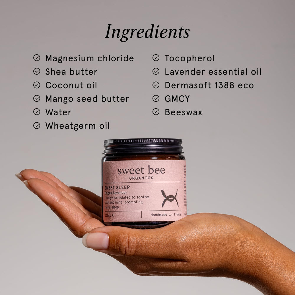 Sweet Bee Organics close-up texture showing creamy spreadable hydration