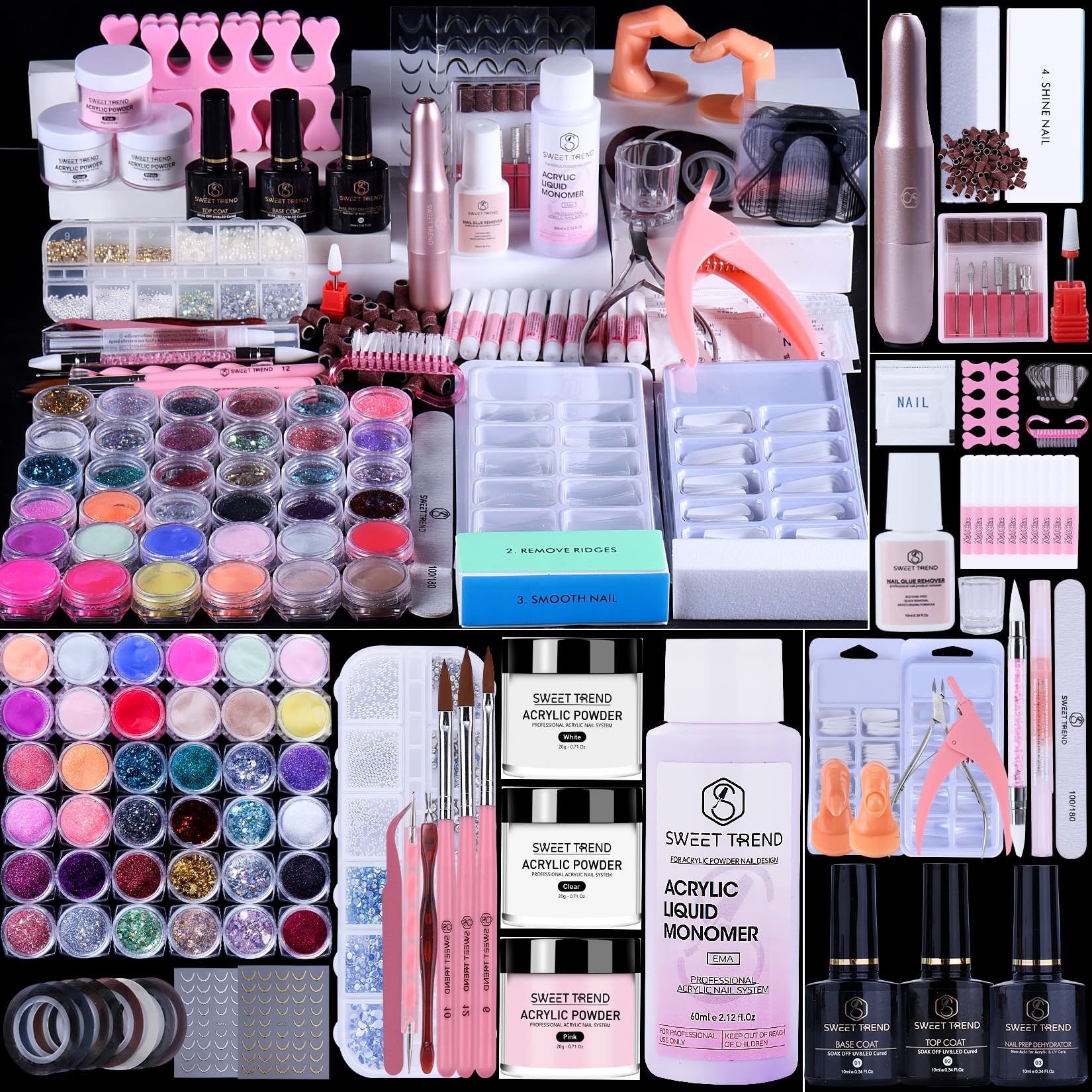 SWEET TREND full kit overview showing all components for easy setup