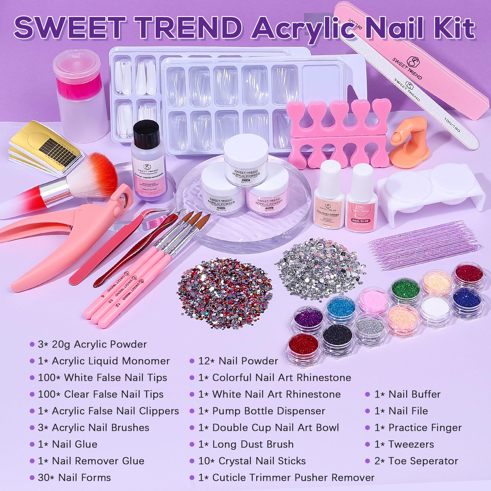SWEET TREND ultra-fine powder jars highlighting smooth application advantage