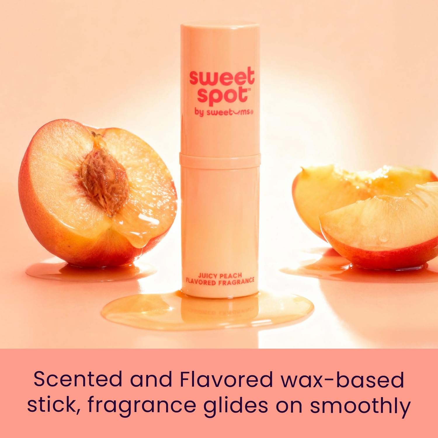 Sweetums open cap with balm exposed demonstrating smooth application benefit