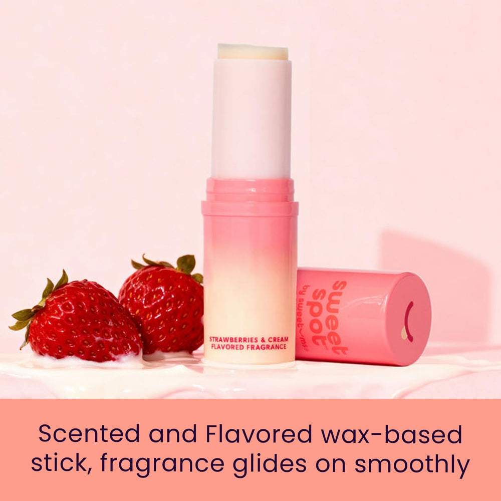 Sweetums open stick detail showing smooth wax surface for easy glide benefit