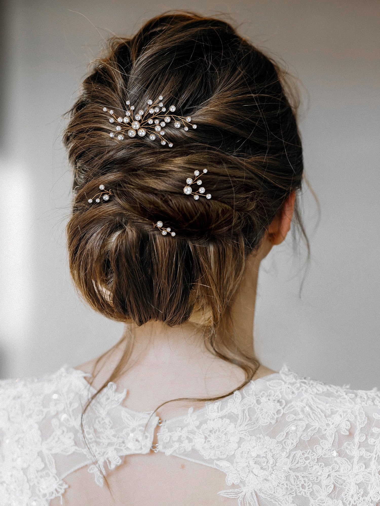 SWEETV pins woven into a braid, highlights texture and decorates bridal braid
