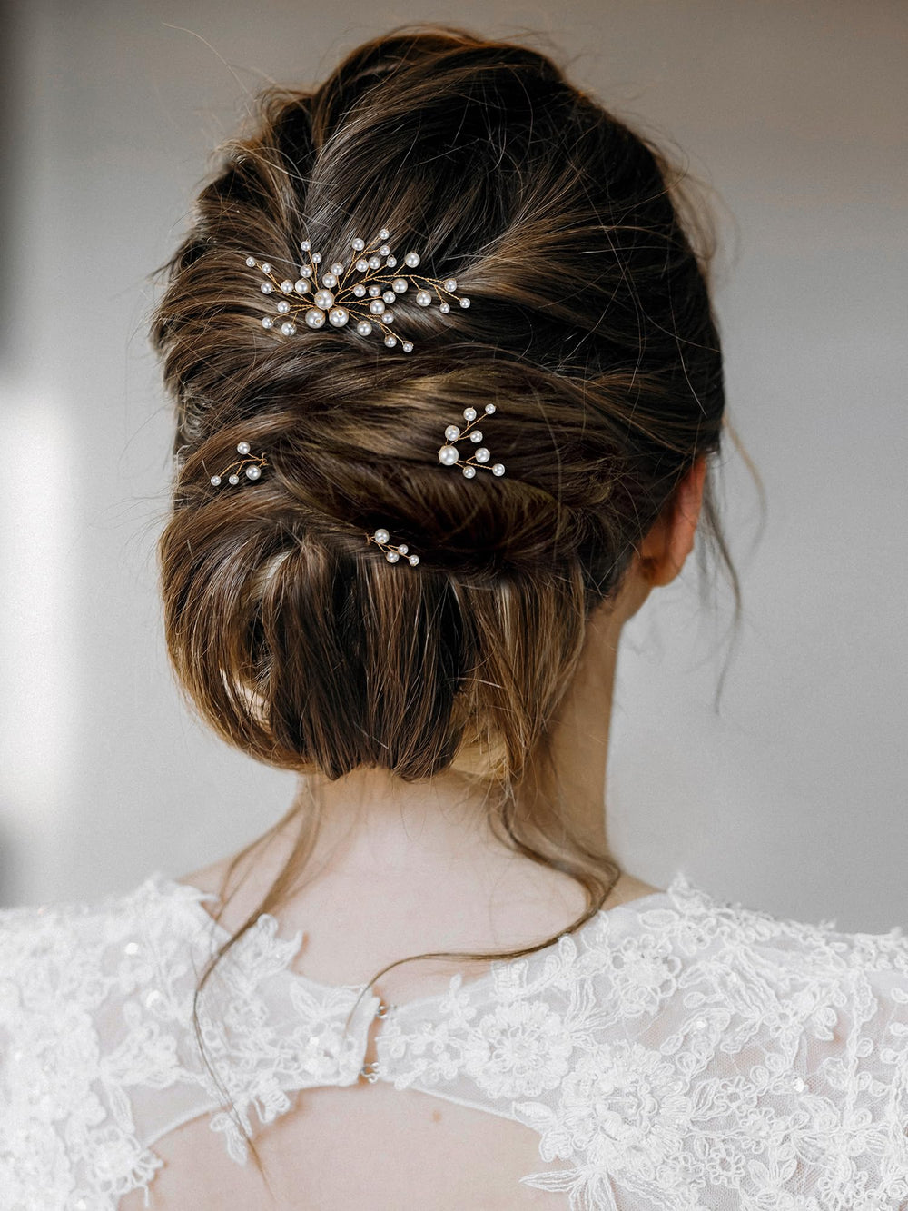 SWEETV pins woven into a braid, highlights texture and decorates bridal braid