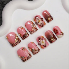 SWEKKE leopard print with nude pink-brown gradient showcasing stylish contrast