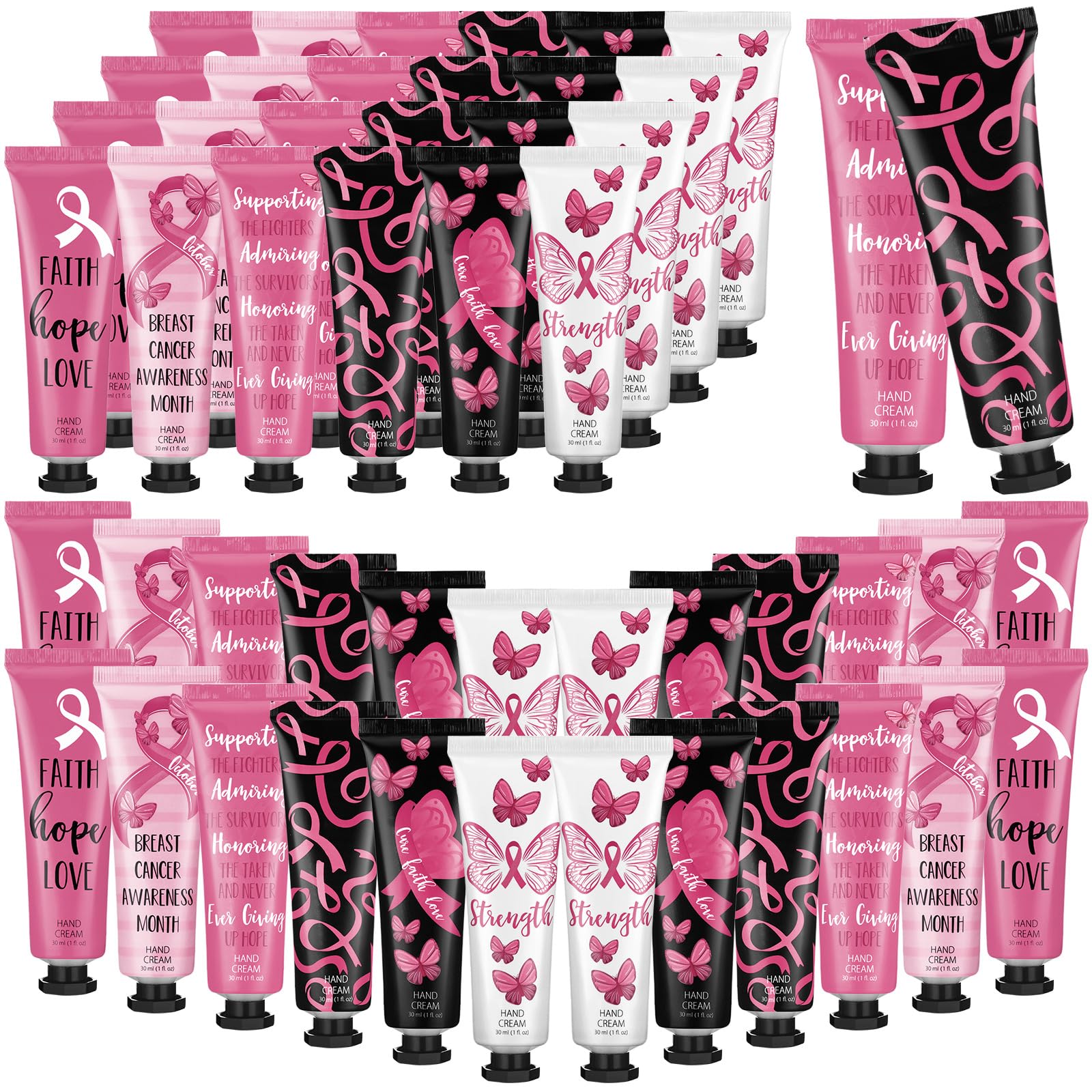 Swiffen front packaging with pink ribbon design showing sets for awareness and easy gifting