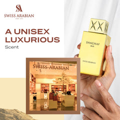 Swiss Arabian Shaghaf Oud being sprayed on wrist demonstrating easy application
