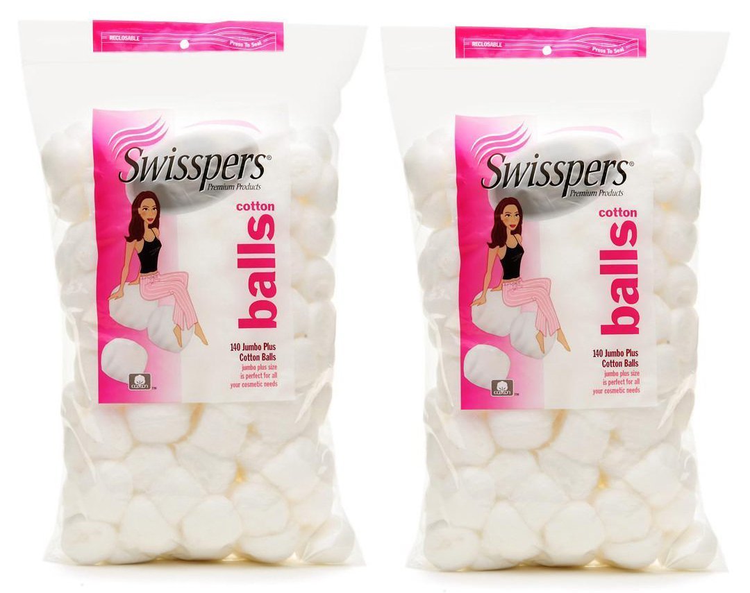 Swisspers front packaging showing two 140-count bags and convenience
