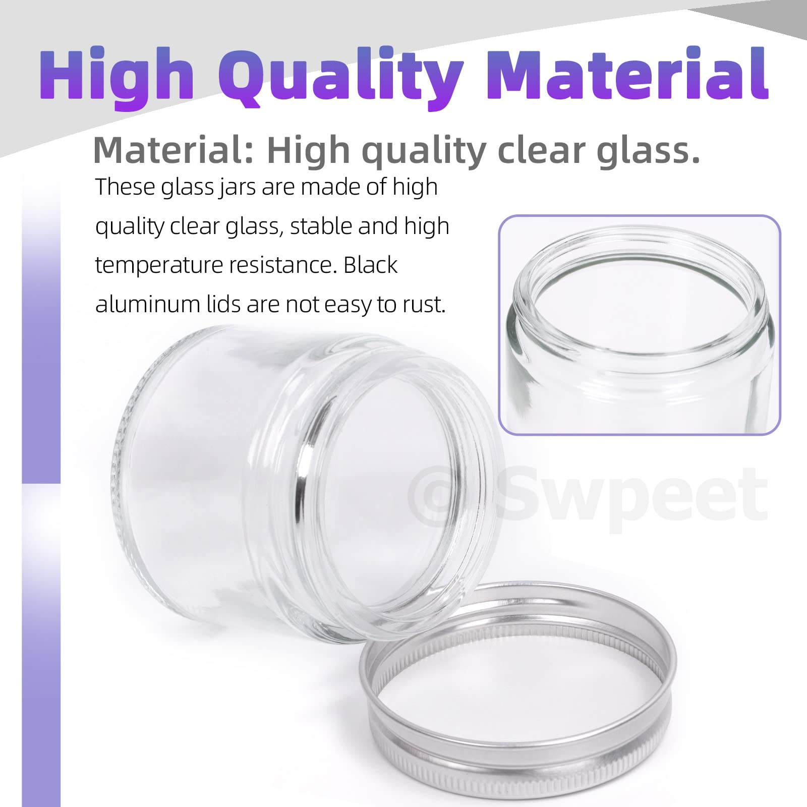 Swpeet jar filled with cream demonstrating product visibility and refill advantage