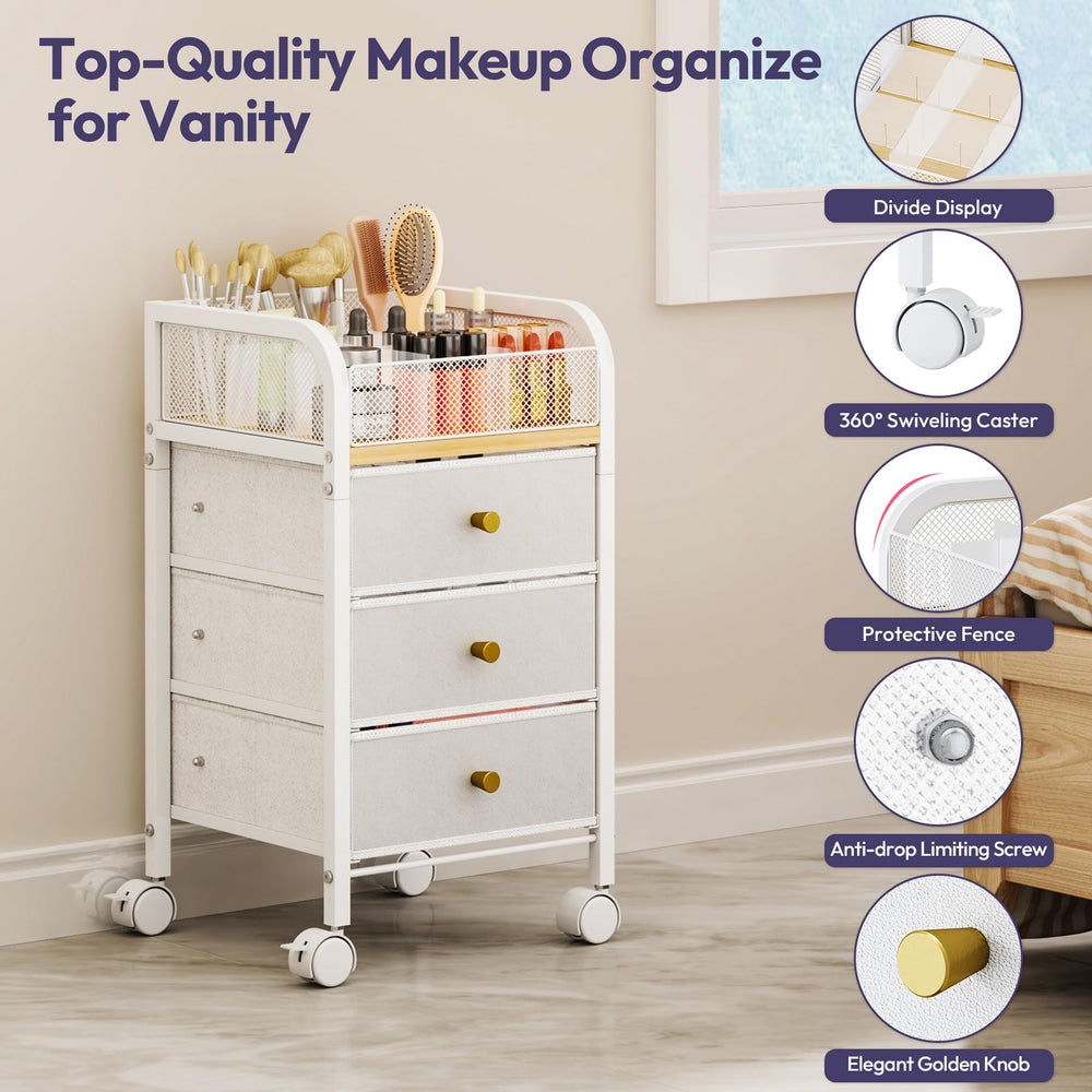 SWTYMIKI cart in bathroom lifestyle scene showing easy transport and storage