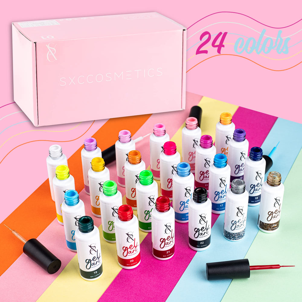 SXC color swatches fan showing all 24 shades for accurate color planning
