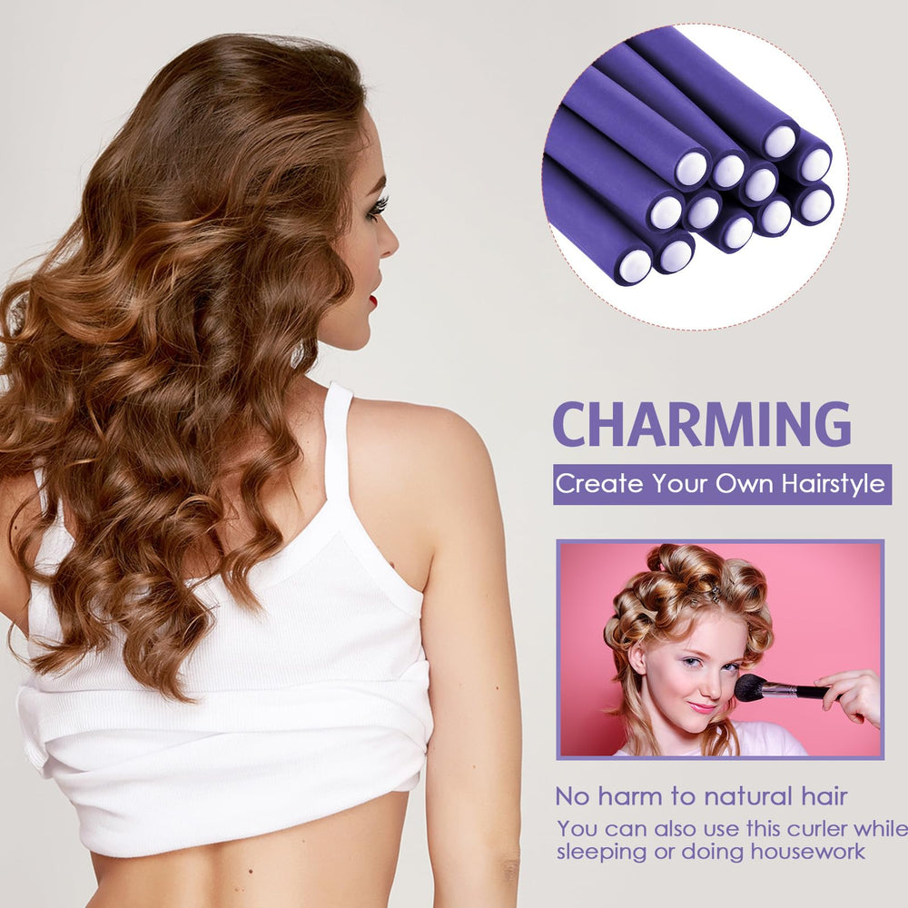 Syhood rods in hair while sleeping showing comfortable overnight curl setting