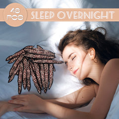 Syhood rollers in use on woman sleeping, heatless curl method for morning-ready hair