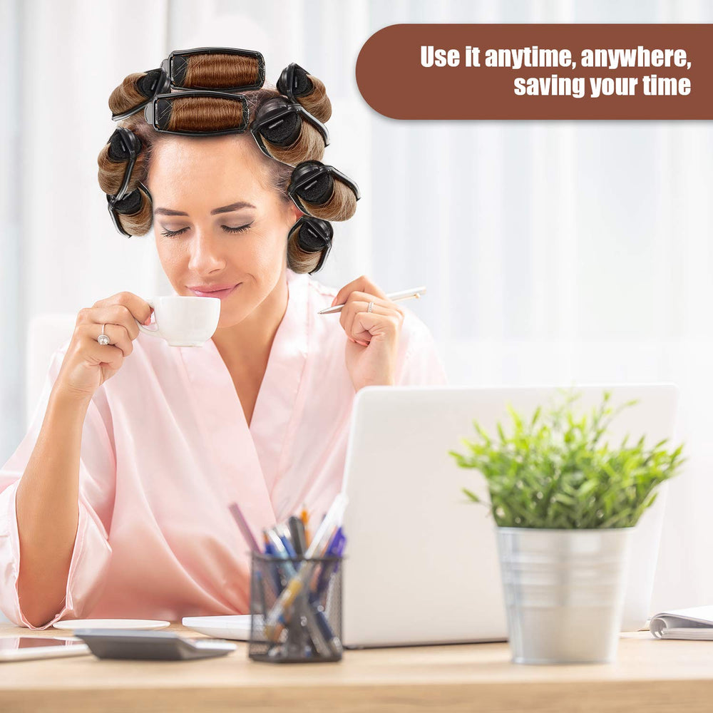 Syhood rollers worn overnight on pillow for comfortable no-heat setting