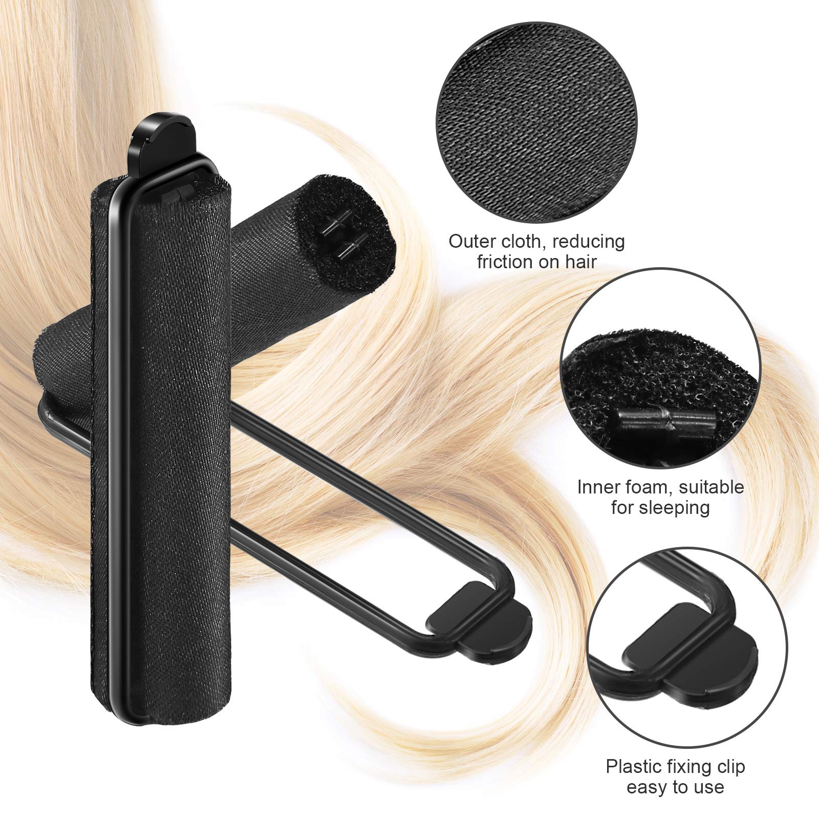 Syhood roller end showing 0.6 inch diameter for defined curls