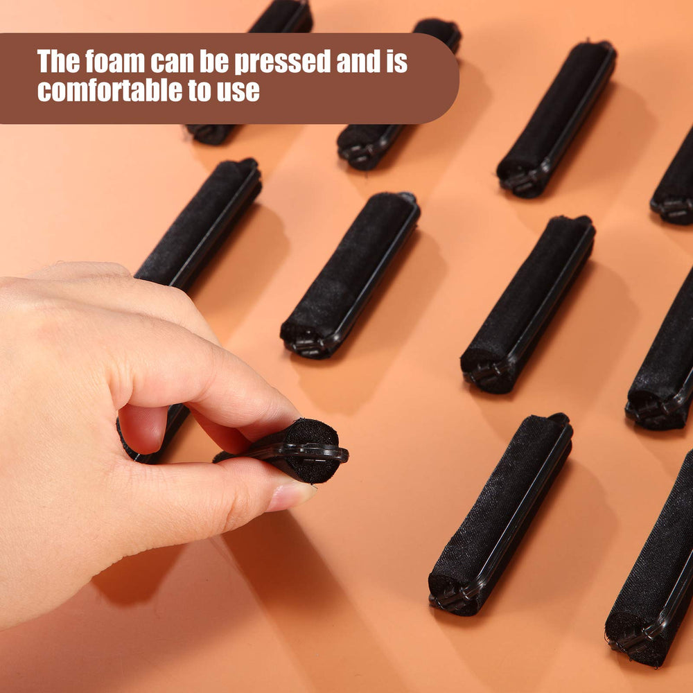 Syhood stacked rollers beside ruler to show compact travel-friendly size