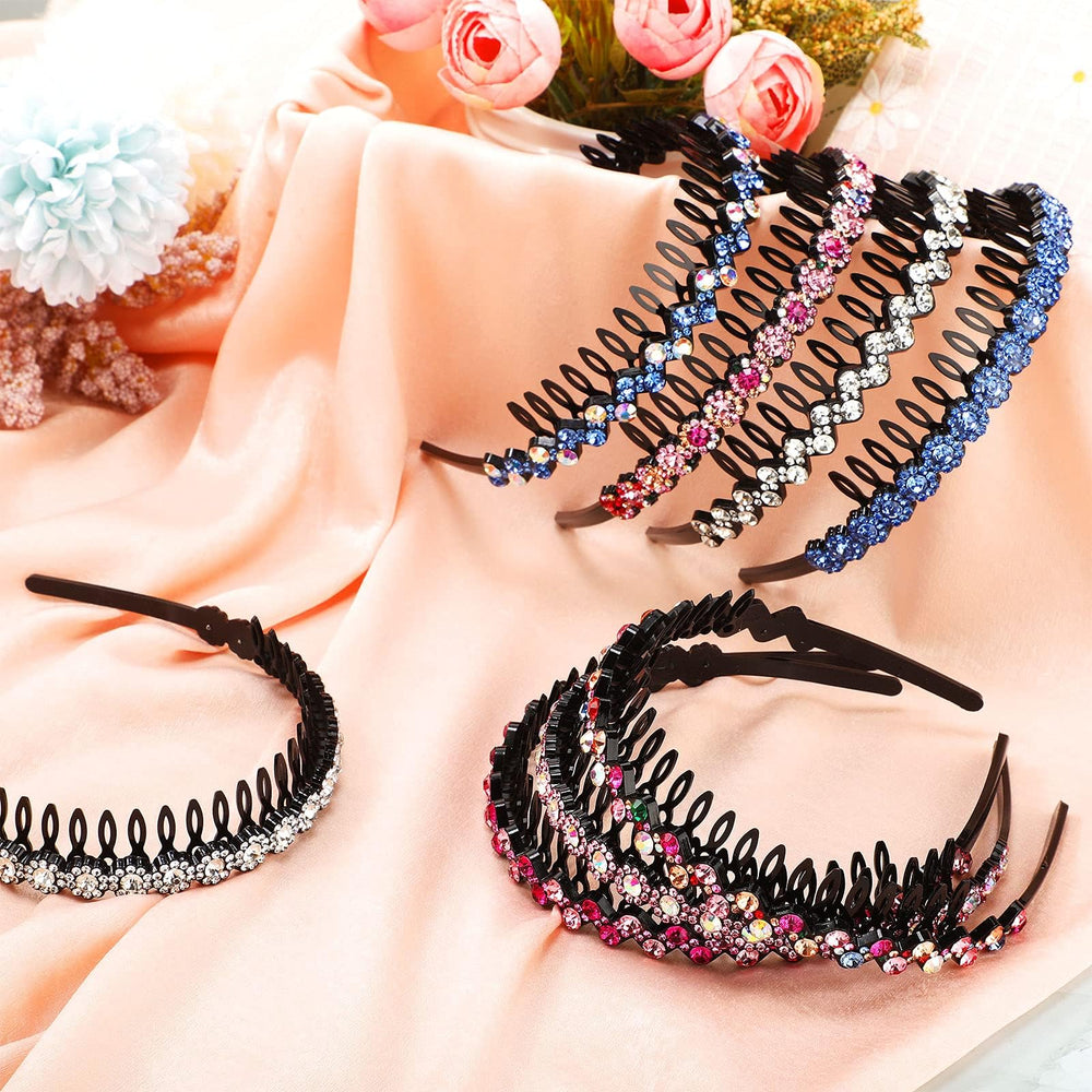 Syhood headbands held in hand showing scale and lightweight, portable design