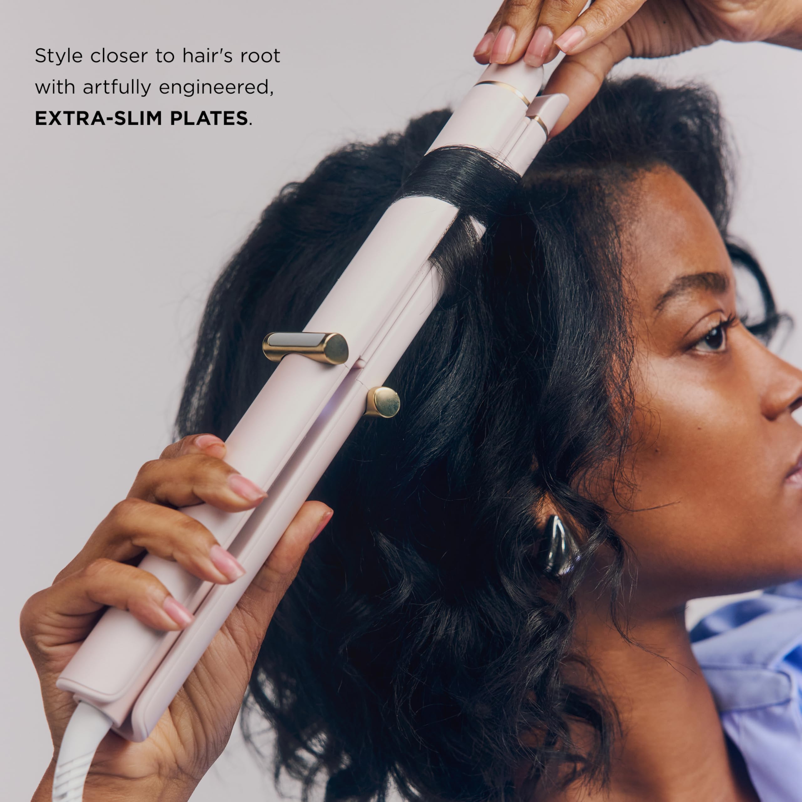 T3 rotating power cord detail for tangle-free movement and styling freedom