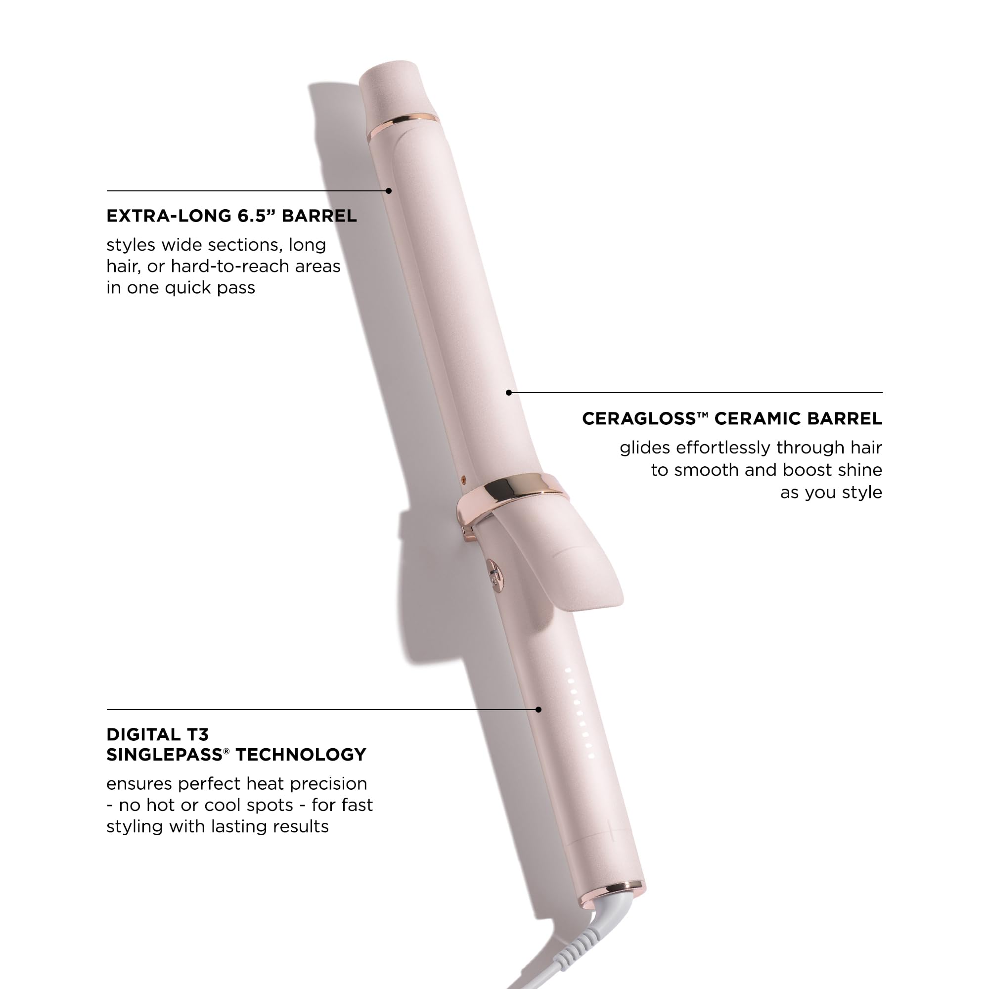 T3 ProGlide clip detail demonstrating smooth lever for snag-free hair control