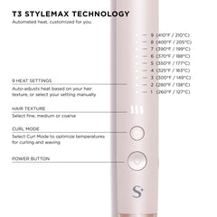 T3 StyleMax plate close-up highlighting CeraGloss surface for smooth glide