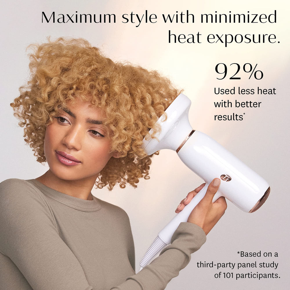 T3 dryer with attachments displayed for scale and convenient storage