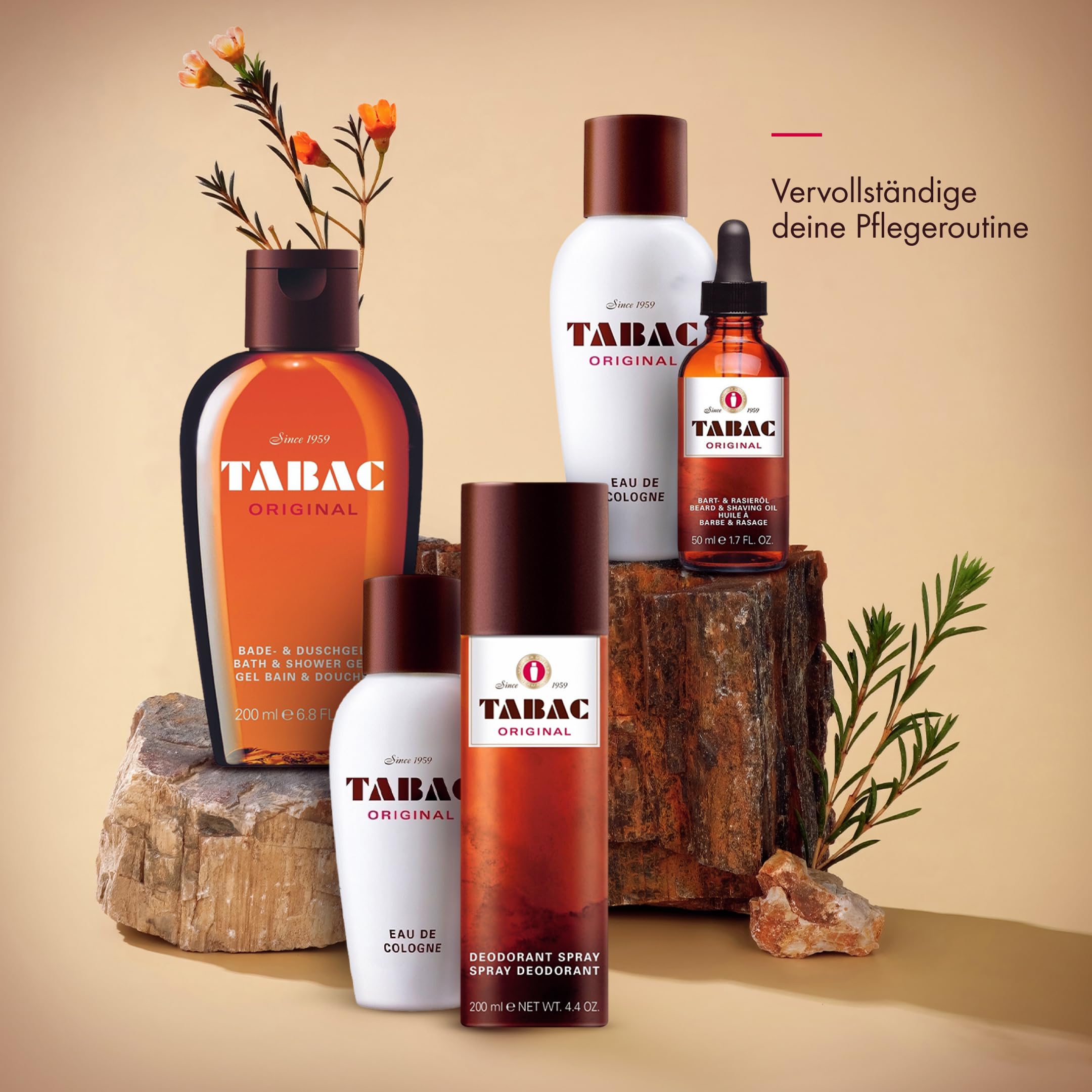 Tabac Original placed on bathroom shelf as part of daily grooming routine