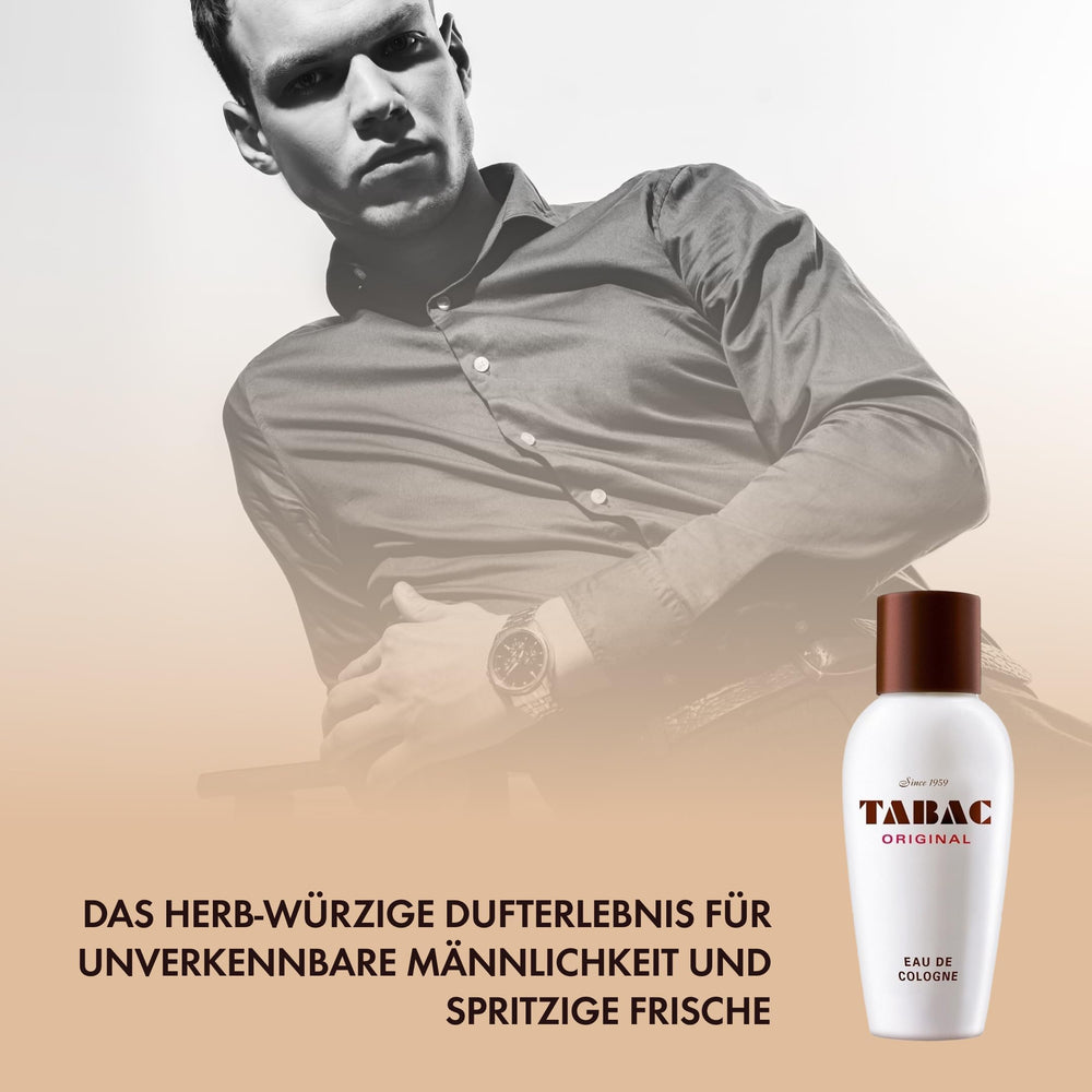 Tabac Original splash application on hand illustrating easy daily use