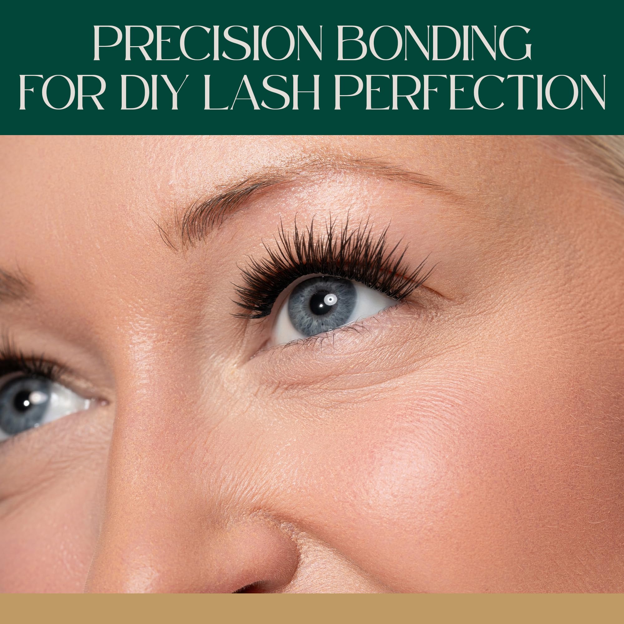 TAD Beauty adhesive being applied to lash segments for controlled placement