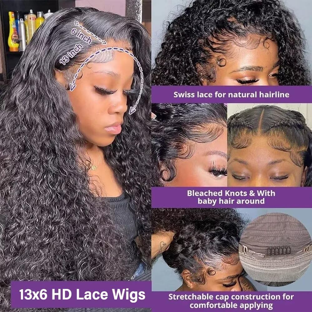 Tagota close-up of 13x6 HD transparent lace highlighting realistic parting