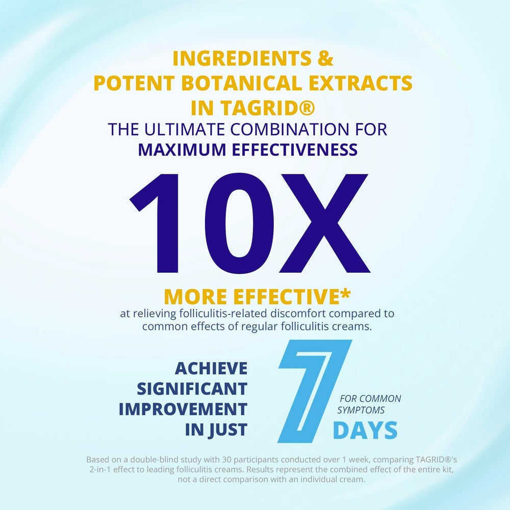 tagrid label close-up showing tea tree and organic extracts benefit