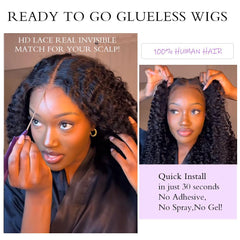 Tahikie close-up HD lace hairline for invisible scalp blending