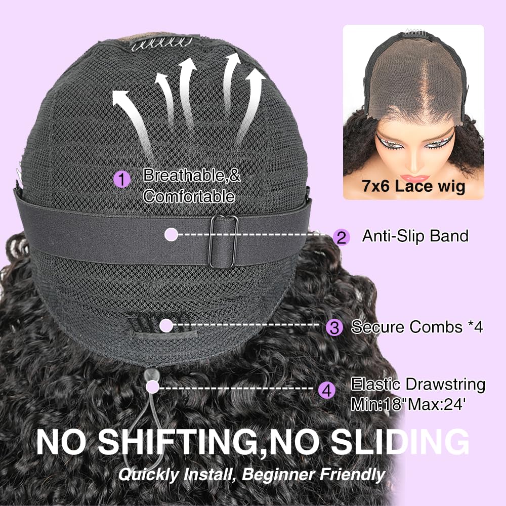 Tahikie 7x6 lace parted to show flexible styling options