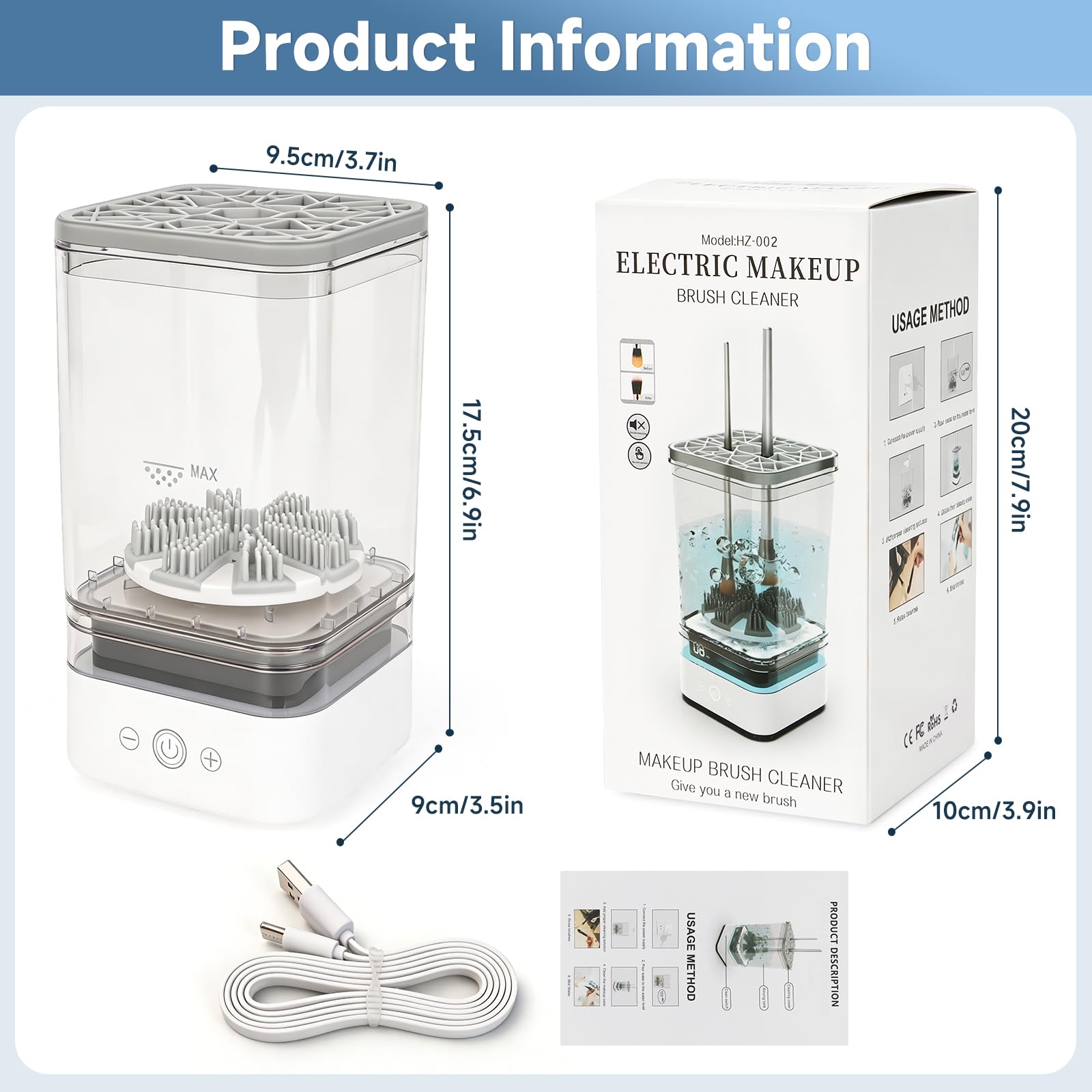 TailBliss beside phone and power bank to show USB-powered compact scale