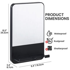 TAILI side profile displaying mirror dimensions for space planning