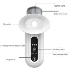 Talzpro producing mist on face illustrating soothing hydration benefit