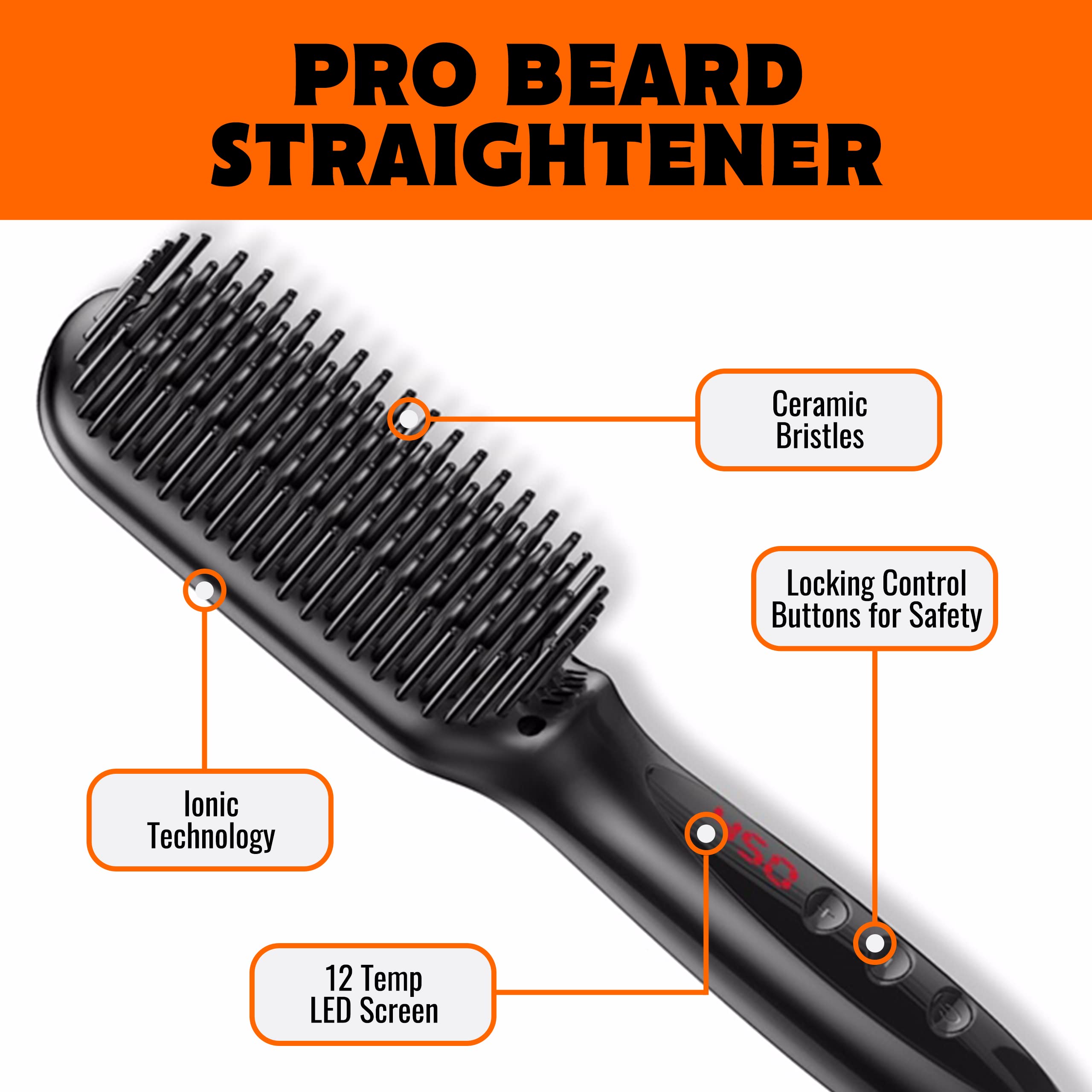 Tame The Wild Pro close-up of heated bristles reducing frizz