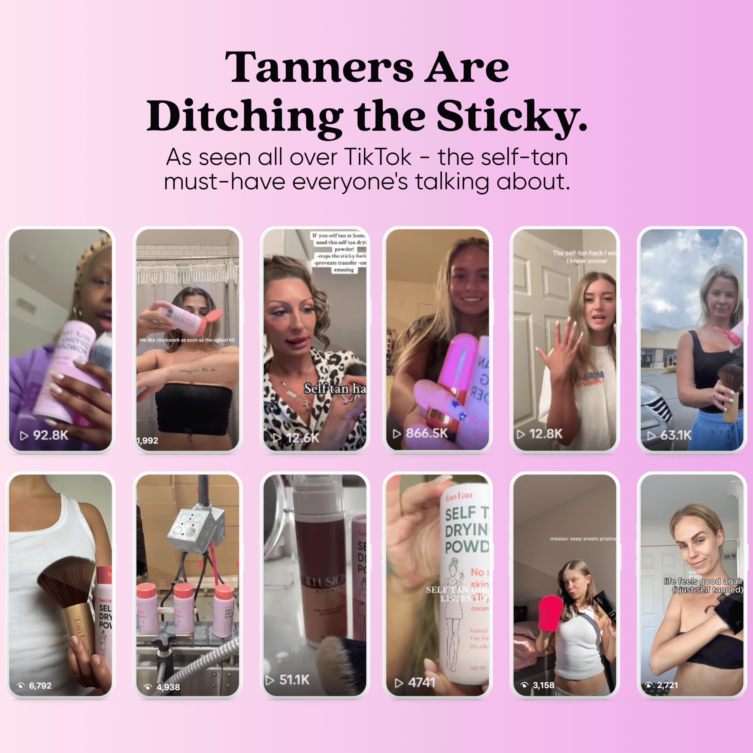 Tan Fan with sleep sac on bed to show transfer protection while tanning develops