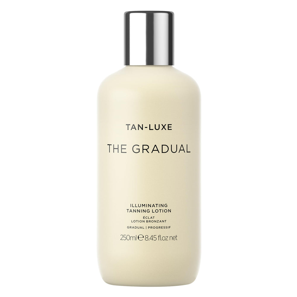 TAN-LUXE front bottle showing clean design and brand benefit