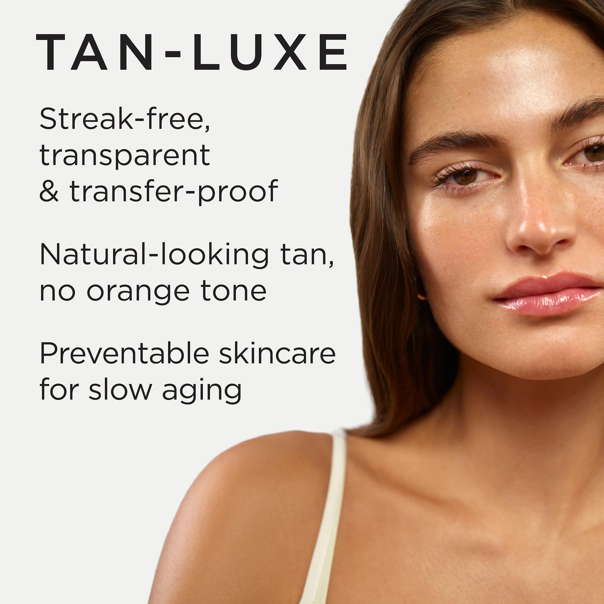 TAN-LUXE close-up of serum texture highlighting lightweight, hydrating finish