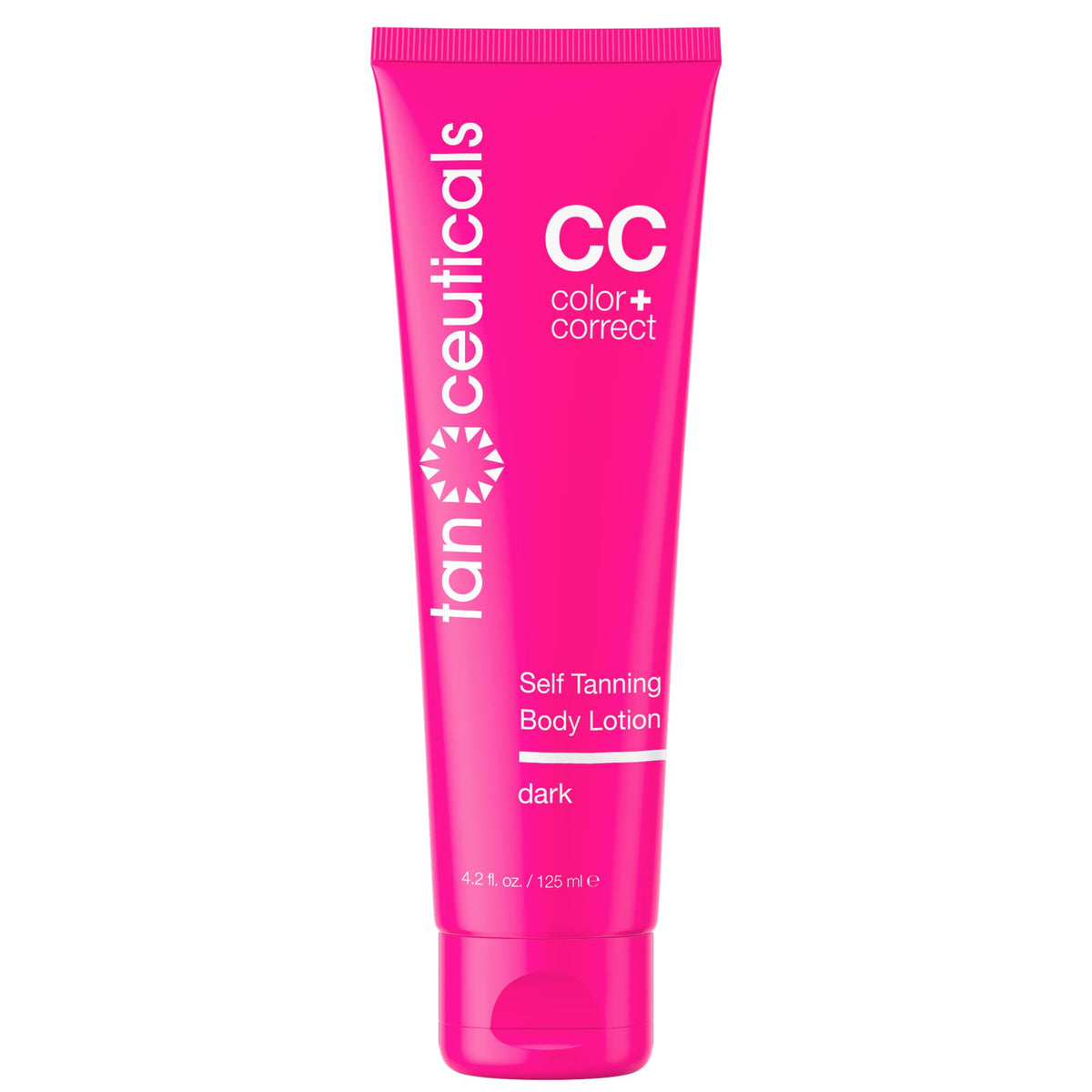 Tanceuticals front packaging showing dark lotion and brand clarity