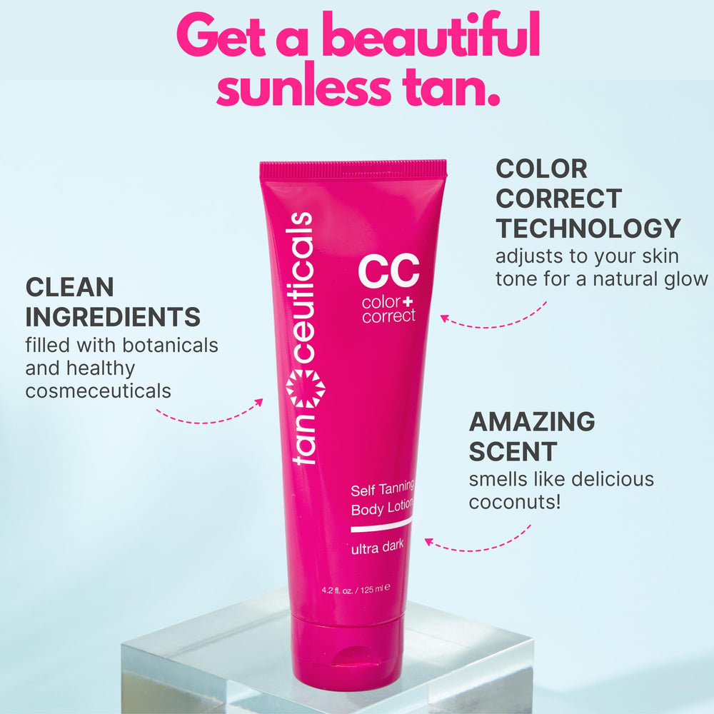 Tanceuticals lotion texture close-up highlighting smooth blendability