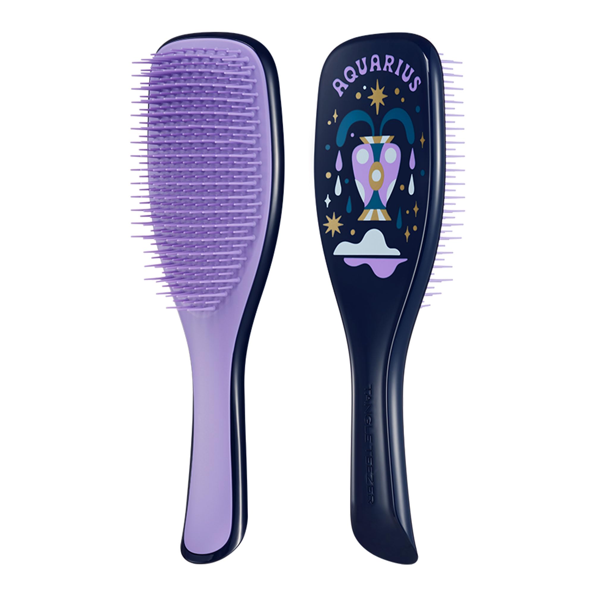 TANGLE TEEZER Aquarius packaging and label focused view showing product name and zodiac icon