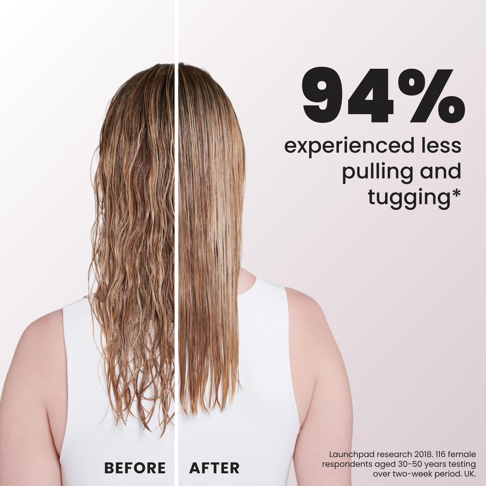 TANGLE TEEZER rear curve detail highlighting ergonomic shape and secure grip