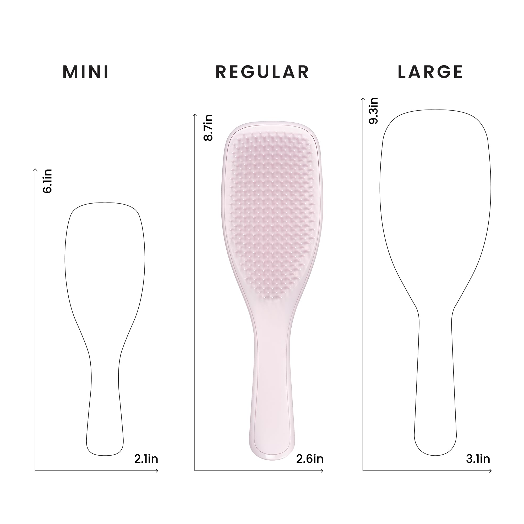 TANGLE TEEZER before and after hair comparison showing reduced tangles and smoother hair