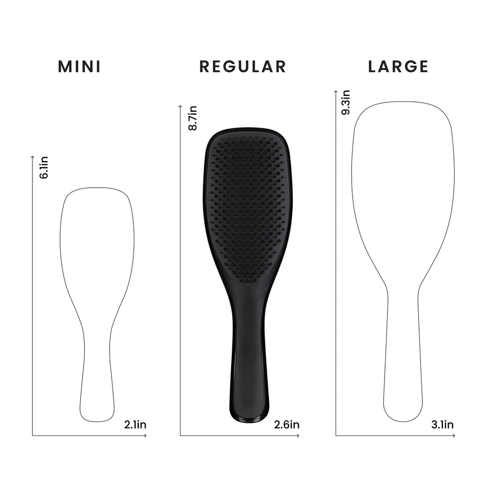 TANGLE TEEZER before-and-after curls showing improved definition and smoothness