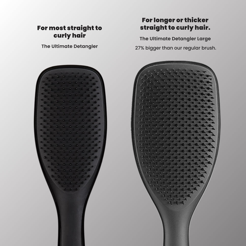 TANGLE TEEZER black glossy finish close-up highlighting durable, sleek design
