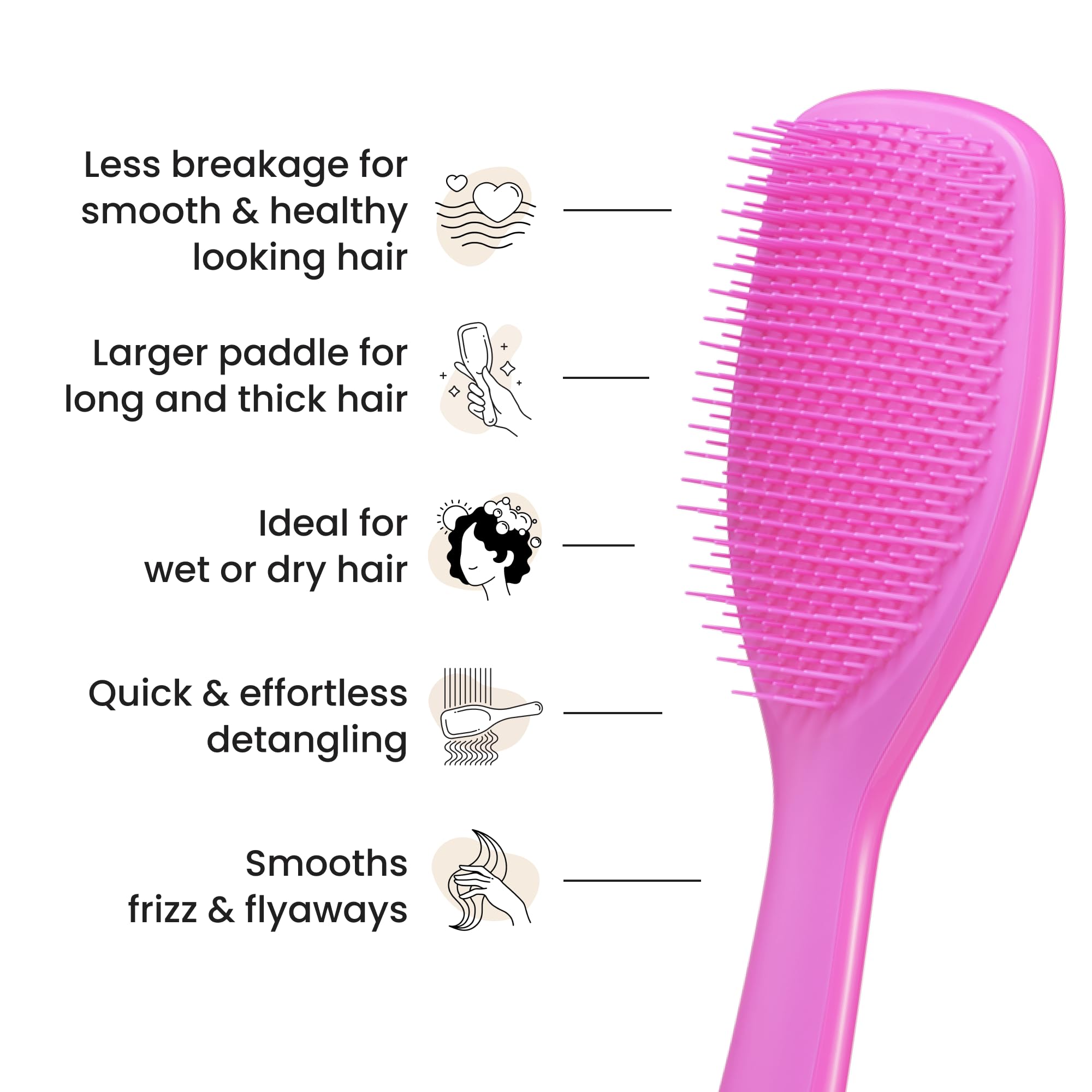 TANGLE TEEZER brush used on wet hair to ease conditioner detangling