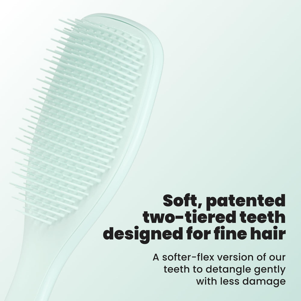 TANGLE TEEZER angled profile showcasing streamlined shape and portability