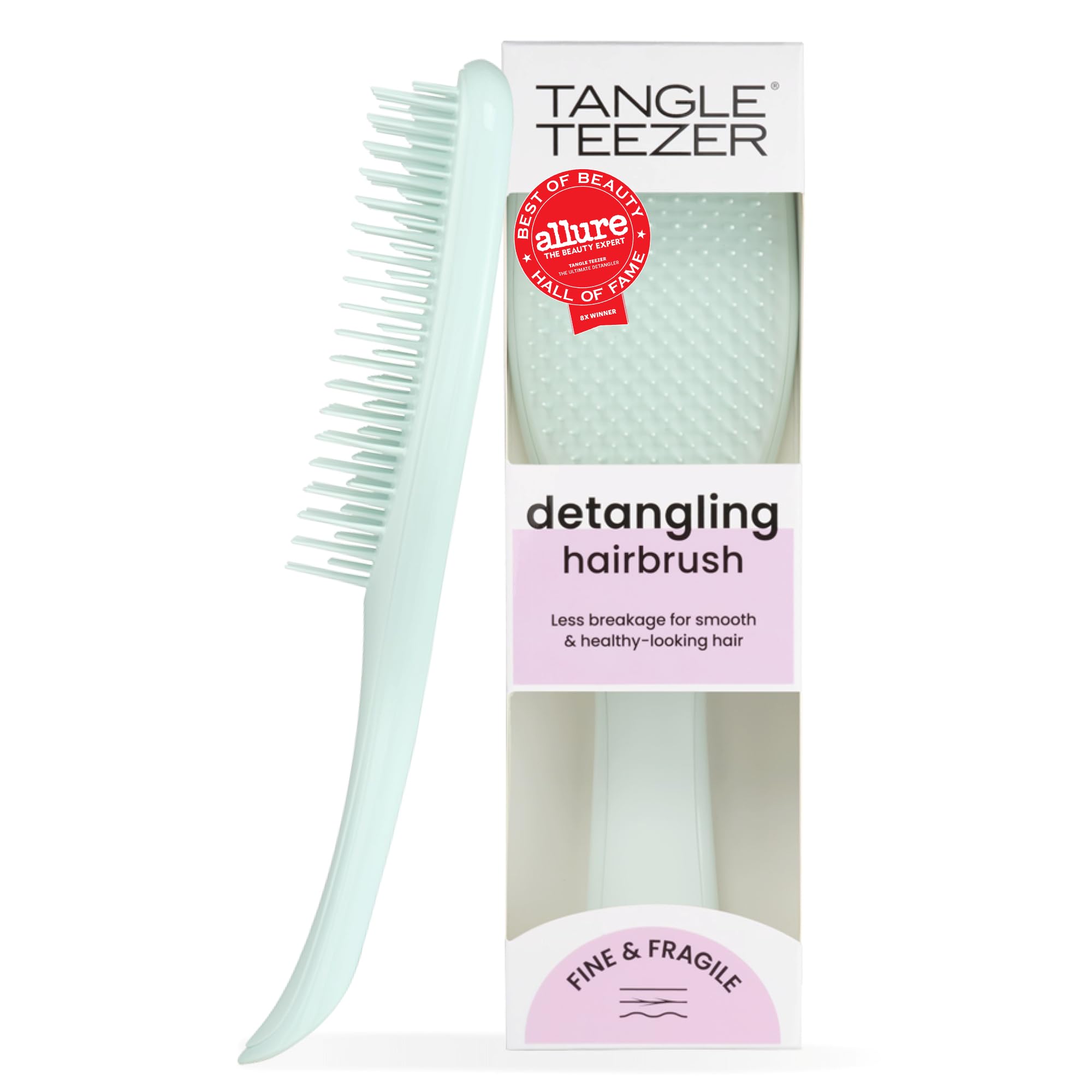 TANGLE TEEZER front view showing compact Ice Blue design and easy grip