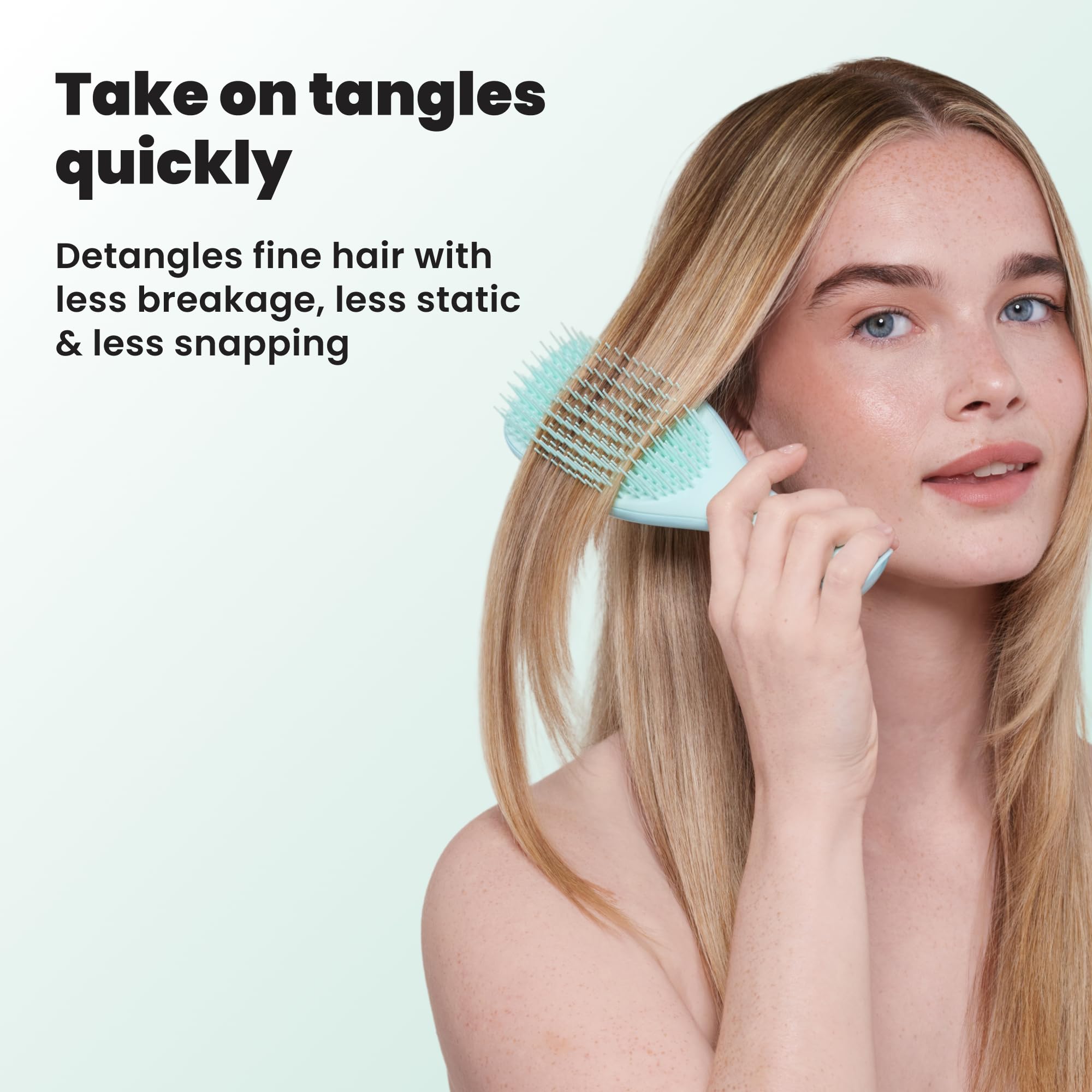 TANGLE TEEZER inside travel bag illustrating on-the-go convenience